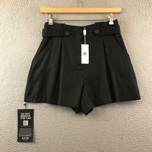 Astr Black High Waist Women Shorts